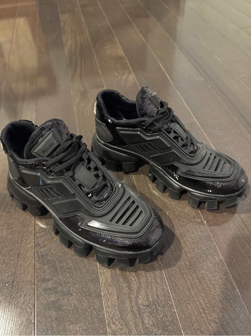 Women’s Black Chunky Athletic Sneakers